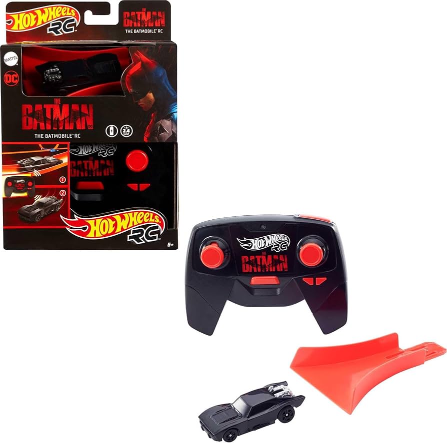 Hot Wheels RC Batmobile バットマン　バットモービル　希少 Amazon.com: Hot Wheels Toy Car RC, 1:64 Scale Remote- Control The